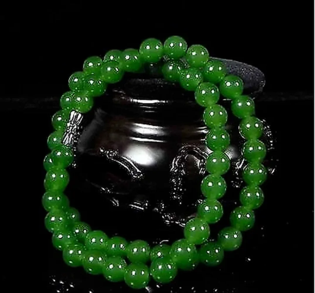 Men'S Accessories Jewelry - Oryginalny naturalny naszyjnik z zielonych koralików