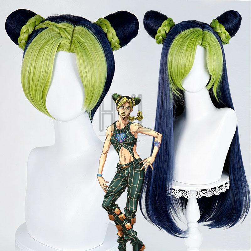 Men'S Yellow Accessories - Peruka cosplayowa Anime JOJO Jolyne Cujoh,