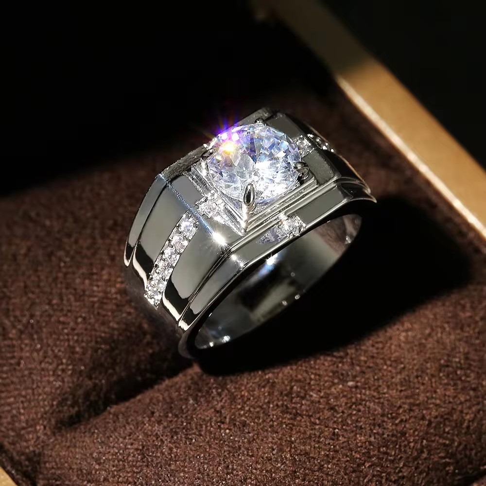 Men'S Accessories Jewelry Brands - Huitan wspaniałe męskie obrączki genialna cyrkonia