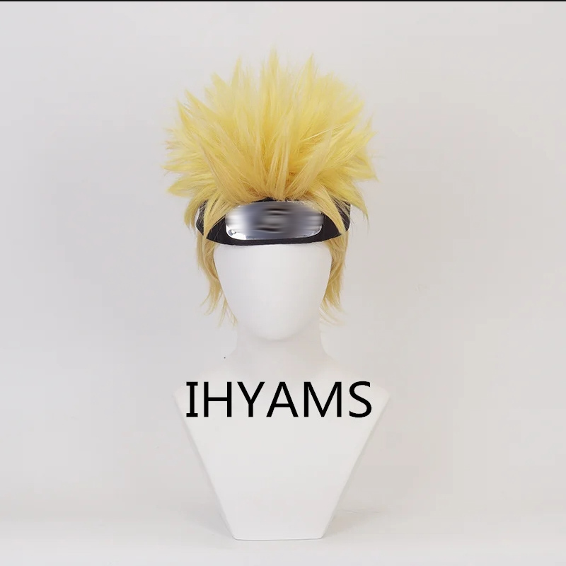 Men'S Yellow Accessories - Uzumaki peruki do cosplay 30cm krótkie