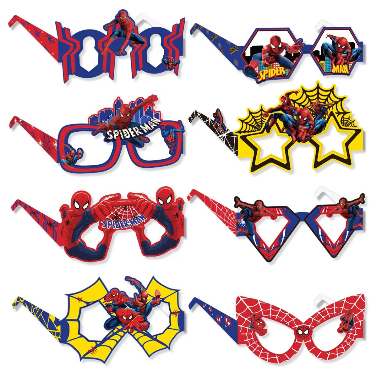 Men'S Accessories Glasses - 8 SZTUK Papierowe Okulary Spider-Man Ekologiczne