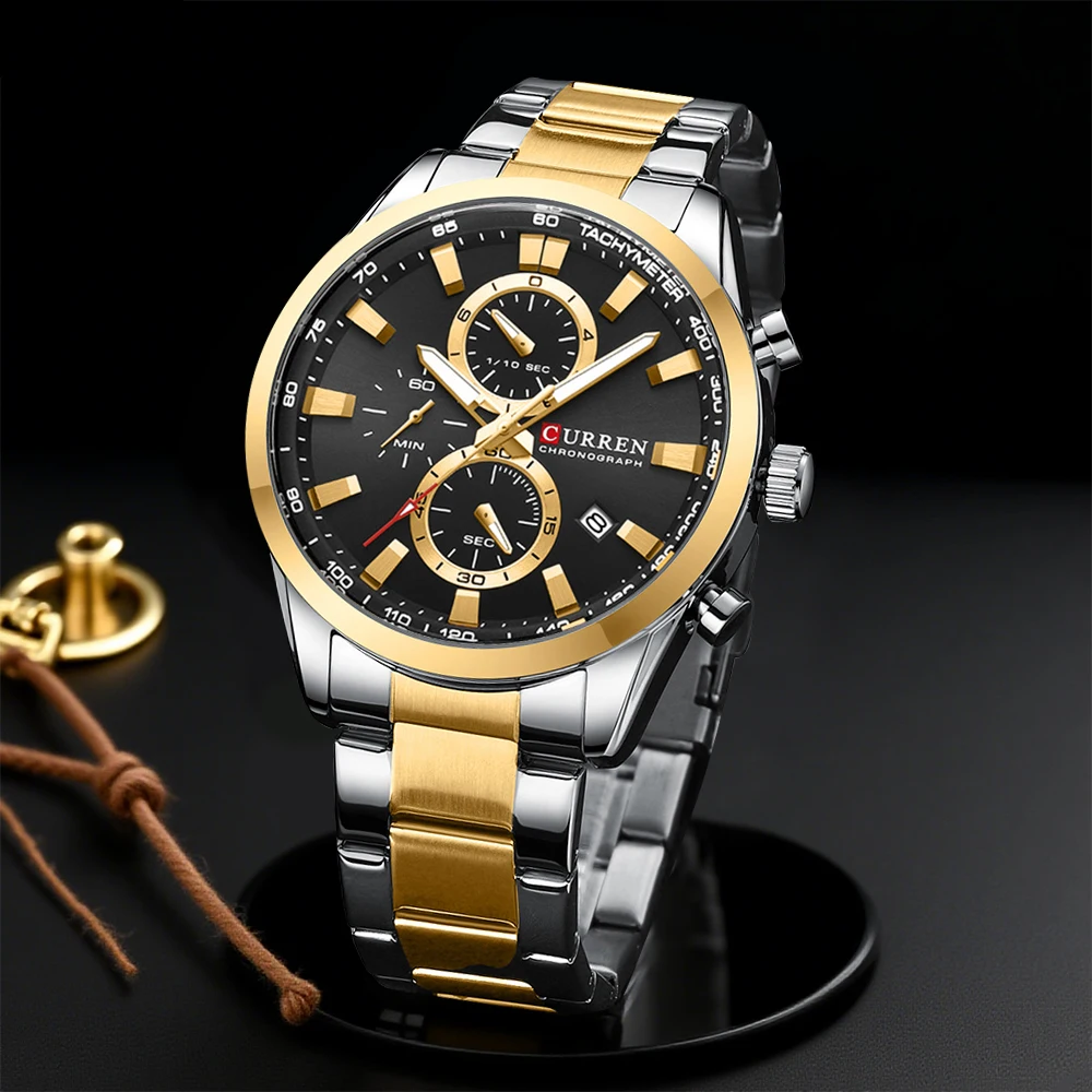 Men'S Accessories Jewelry - CURREN Casual Quartz Chrono Sportowe Marki