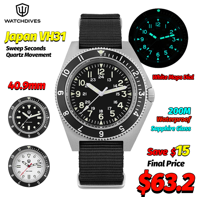 Men'S Accessories Jewelry - Zegarek kwarcowy Watchdives WD1972, szafirowe szkło,