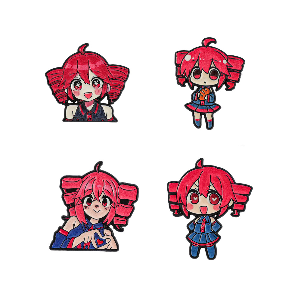 4 szt. Anime Urocza Kreskówkow – Lapel Pin Enamel recenzja i cena