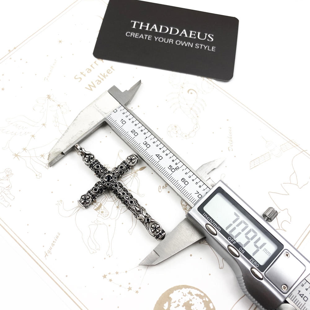 Bogato zdobiony krzyż wisiorek – Men'S Accessories Jewelry Brands recenzja i cena