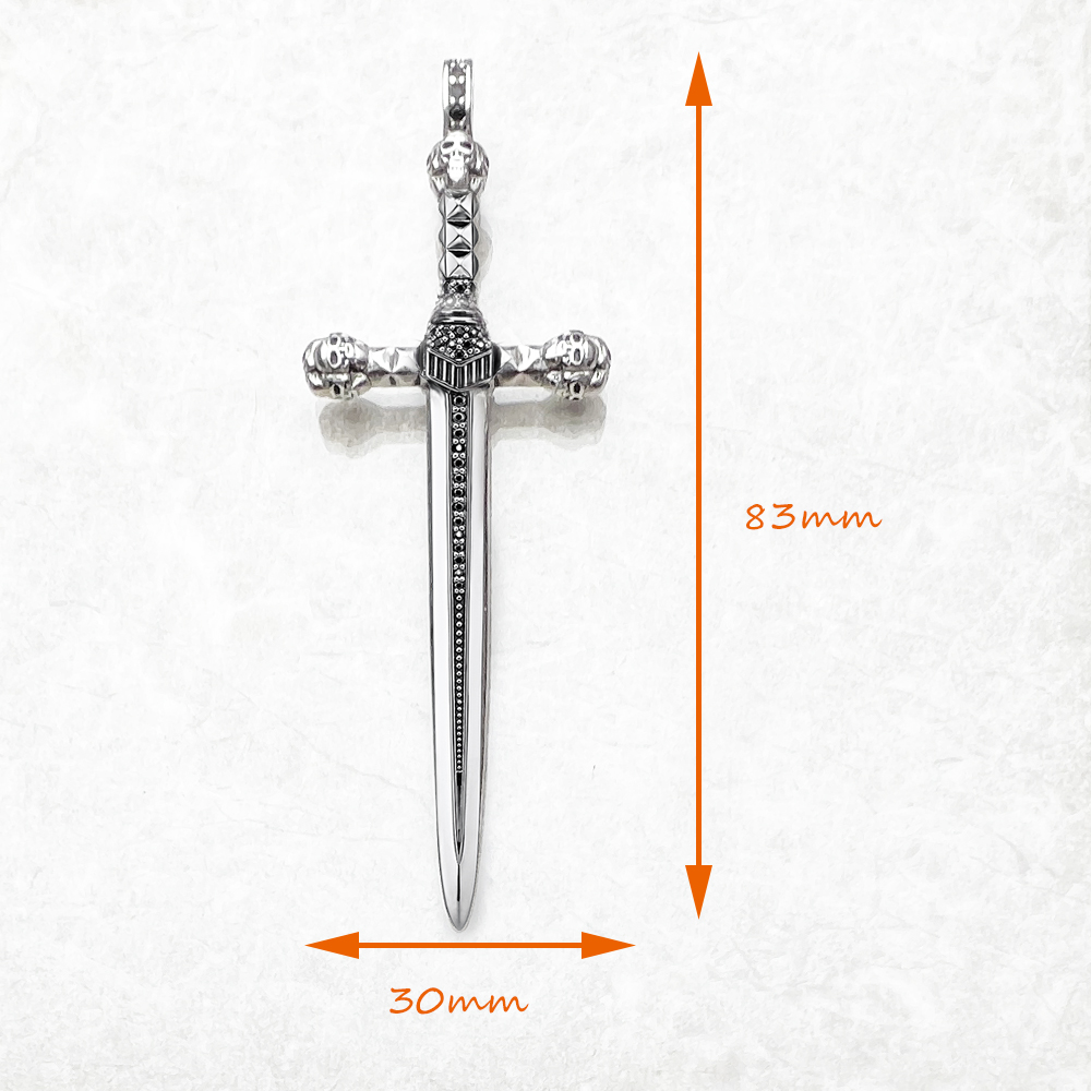 Wisiorek czaszka miecz, zupełn – Men'S Accessories Jewelry Brands recenzja i cena