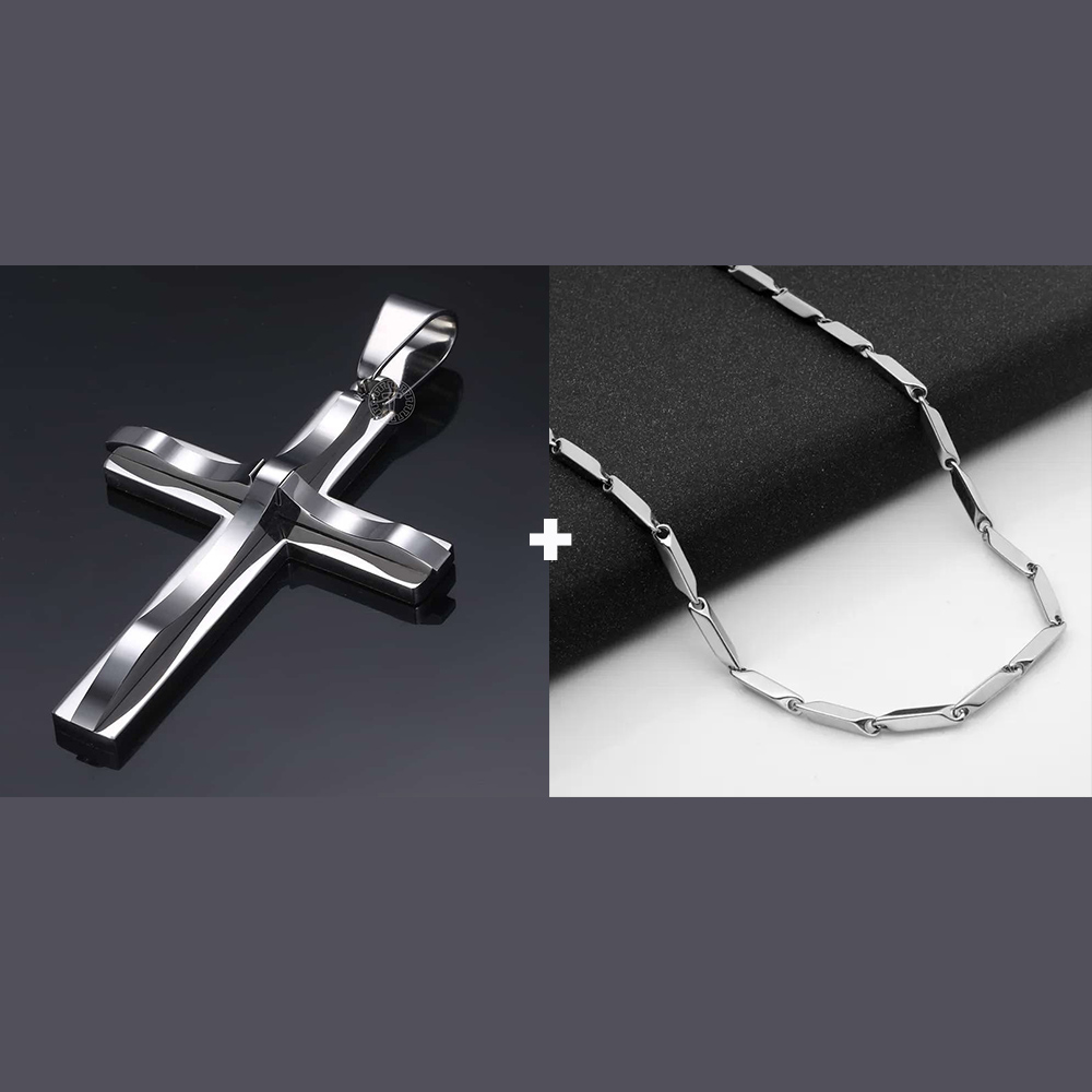 Srebrzysty Zakrzywiony Krzyżyk – Men'S Accessories Jewelry Brands recenzja i cena