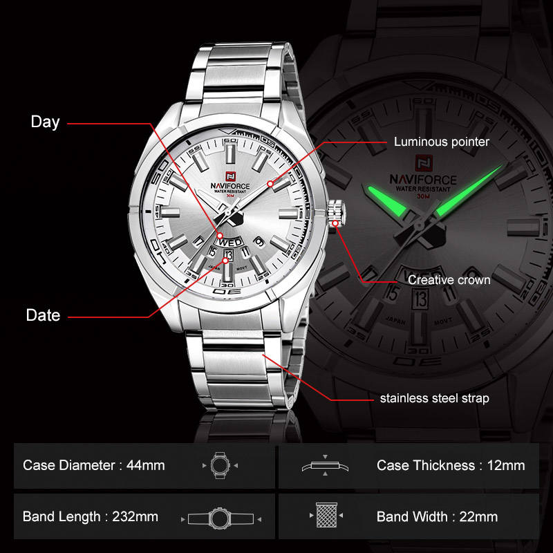 Zegarki męskie marki NAVIFORCE – Men'S Accessories Luxury Brands recenzja i cena