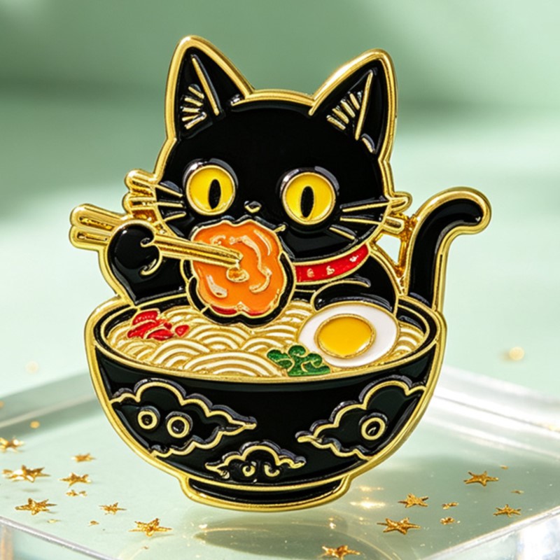 Urocza czarna emaliowana przyp – Lapel Pin Enamel recenzja i cena