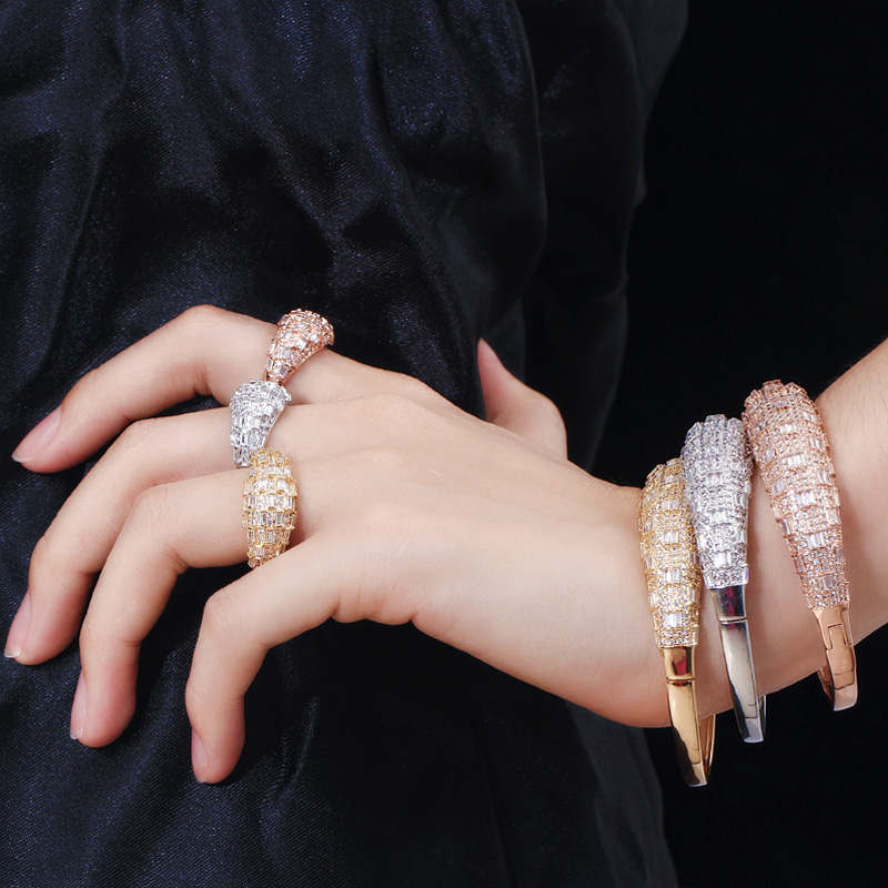Pera luksusowy dubajski złoty  – Men Accessories Ring And Bracelet recenzja i cena